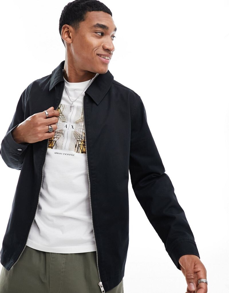 

Черная куртка Харрингтон ASOS DESIGN