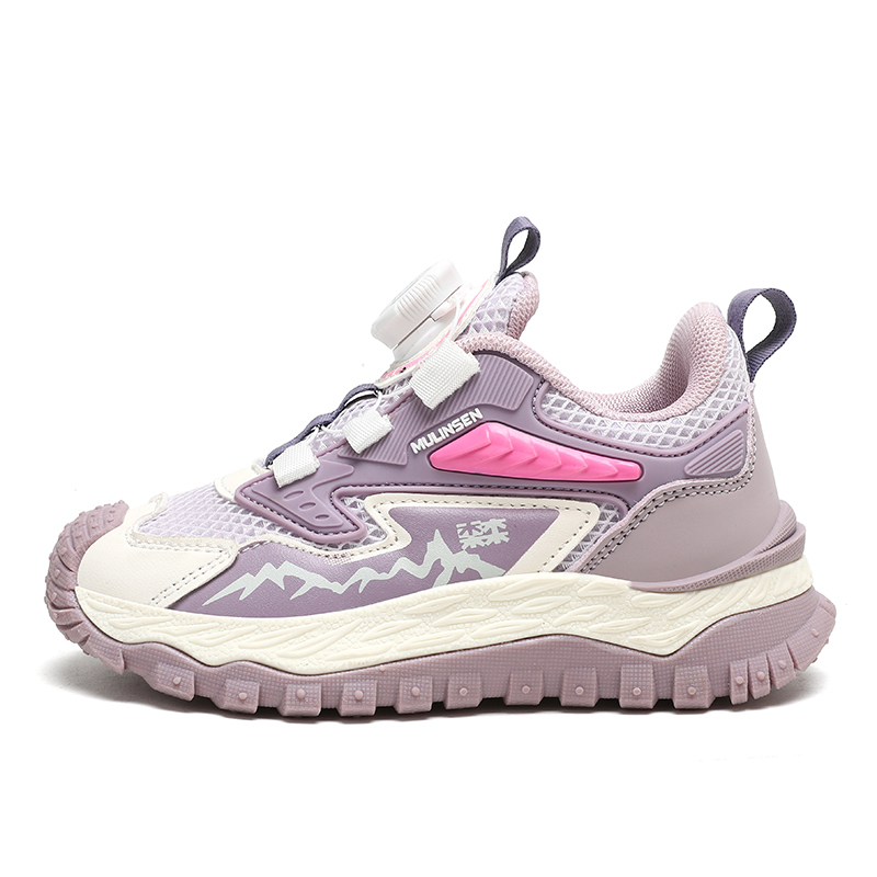 

Детские противоскользящие термостойкие устойчивые к ударам и истиранию низкие кроссовки для бега Kids' Mulinsen, mls8657 розовый фиолетовый[breathable mesh]