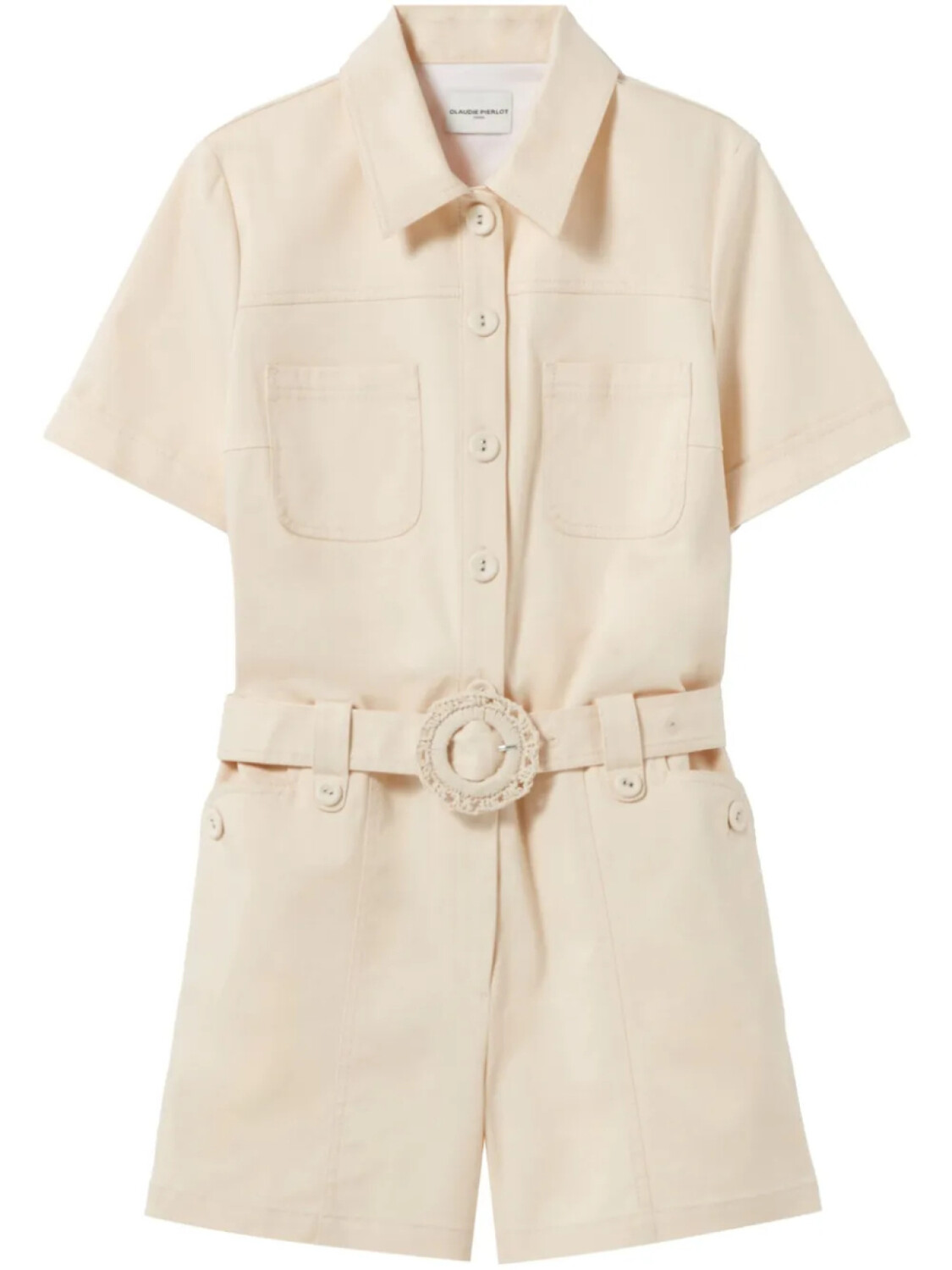 

Claudie Pierlot комбинезон с короткими рукавами, нейтральный