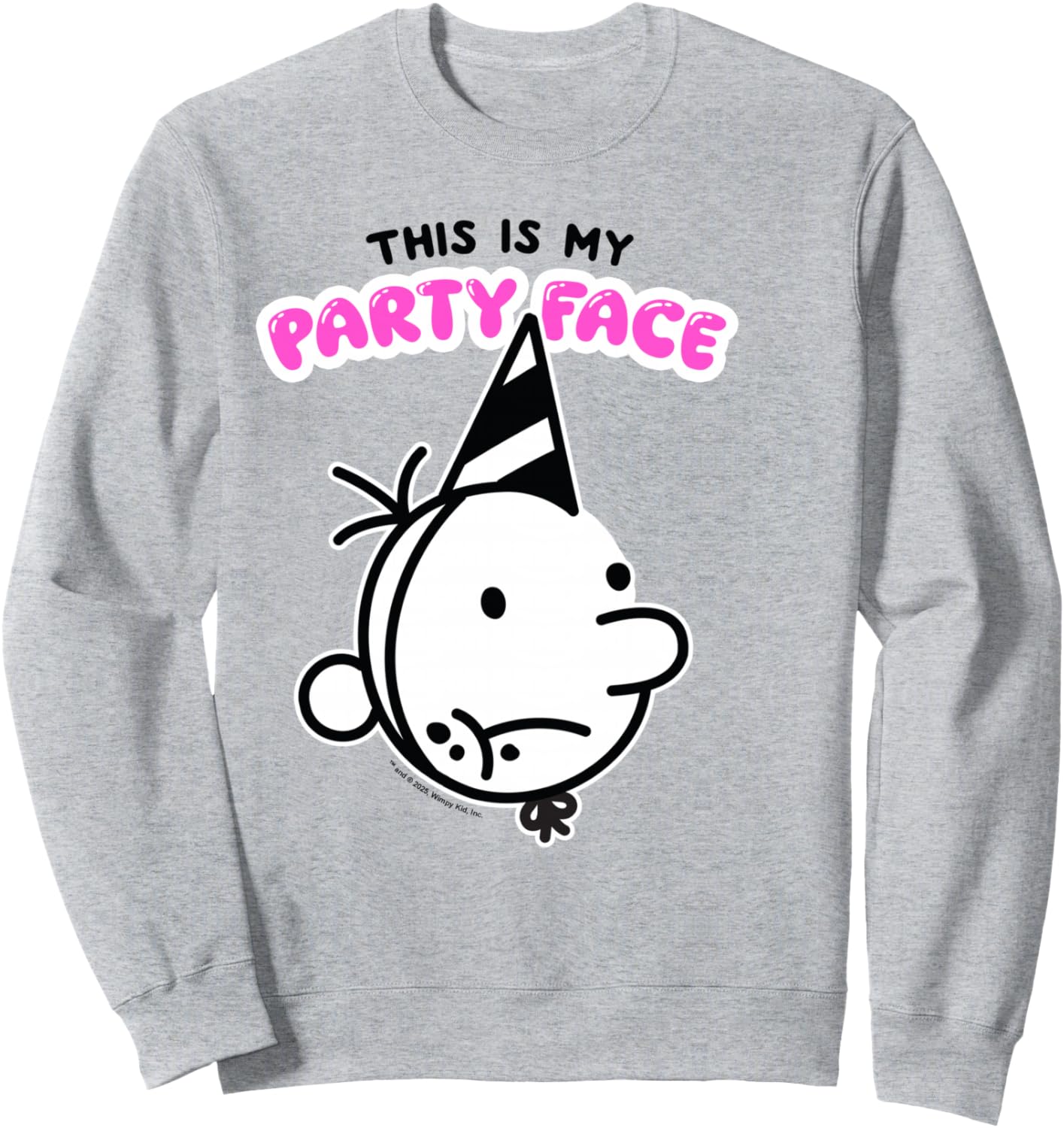 

Толстовка с надписью «Дневник слабака» и изображением лица на вечеринке Diary Of A Wimpy Kid, серый