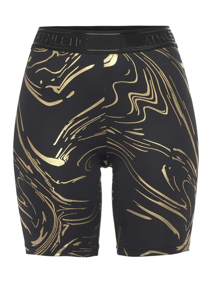 

Функциональные шорты черного и золотого цветов LASCANA ACTIVE