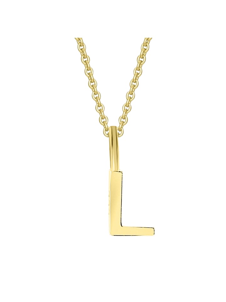 

ONE ELEMENT Подвеска в виде буквы L из желтого золота 333 пробы