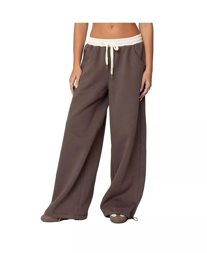 

Женские спортивные штаны Mikki Wide Leg Edikted, коричневый