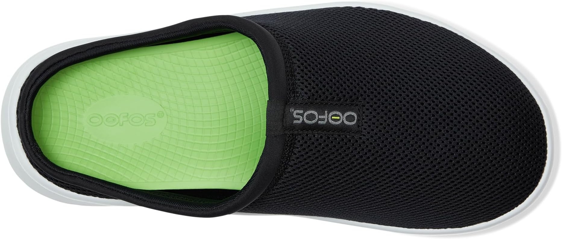 Кроссовки OOFOS OOcoozie Sport Mule Shoe, цвет White/Black — фото 2