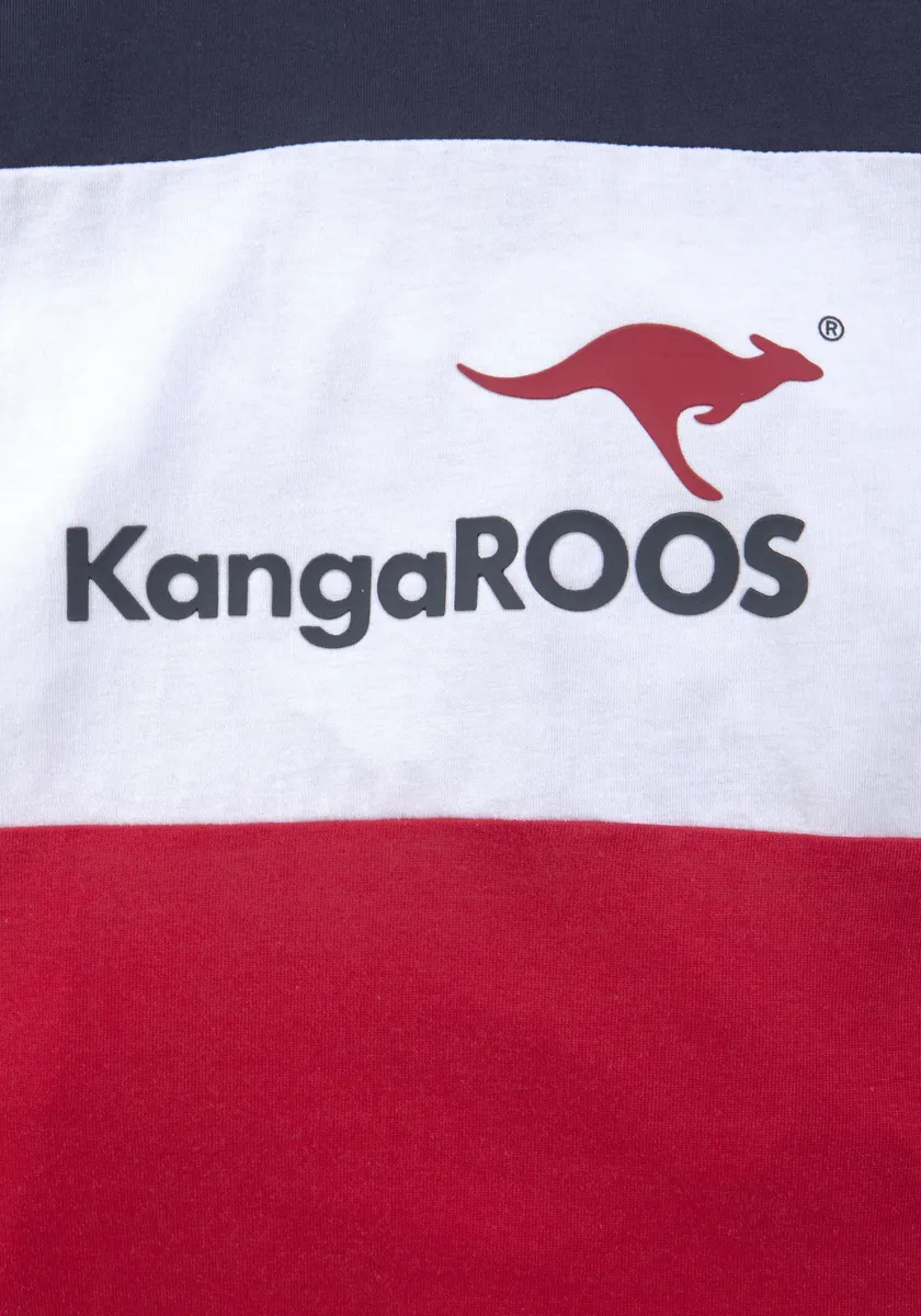 Рубашка KangaROOS с длинными рукавами "Colorblocking" в дизайне с цветными блоками, красный — фото 4