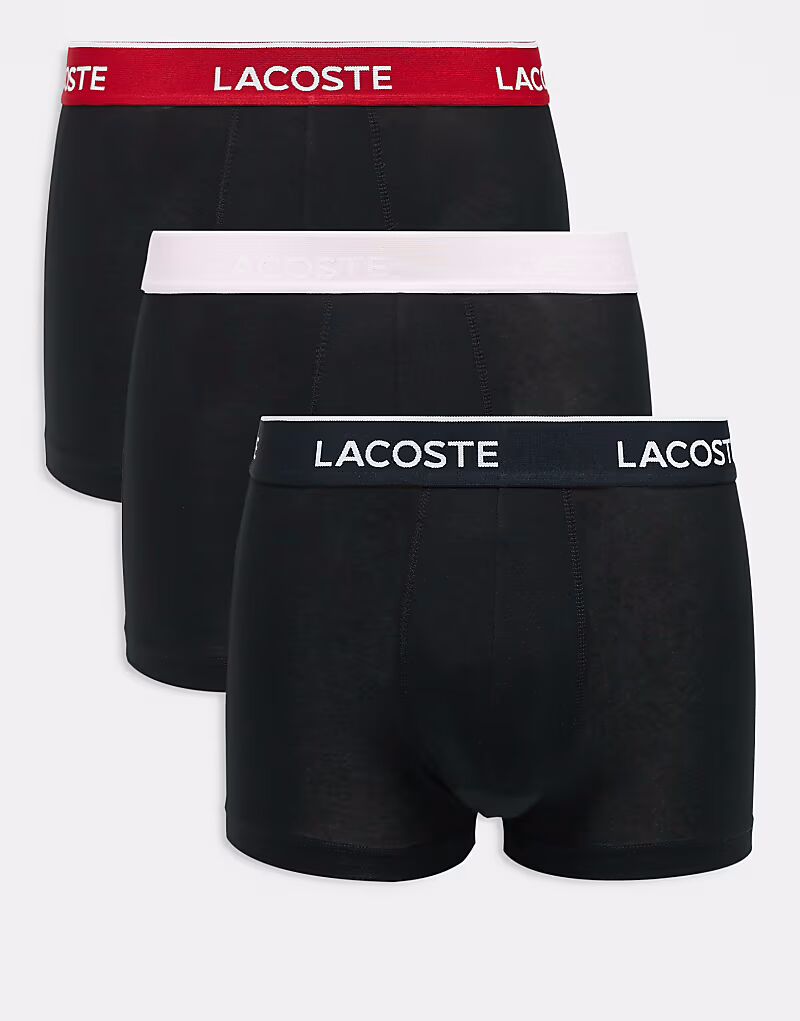 

Комплект из 3 пары трусов Lacoste, черный/фламинго