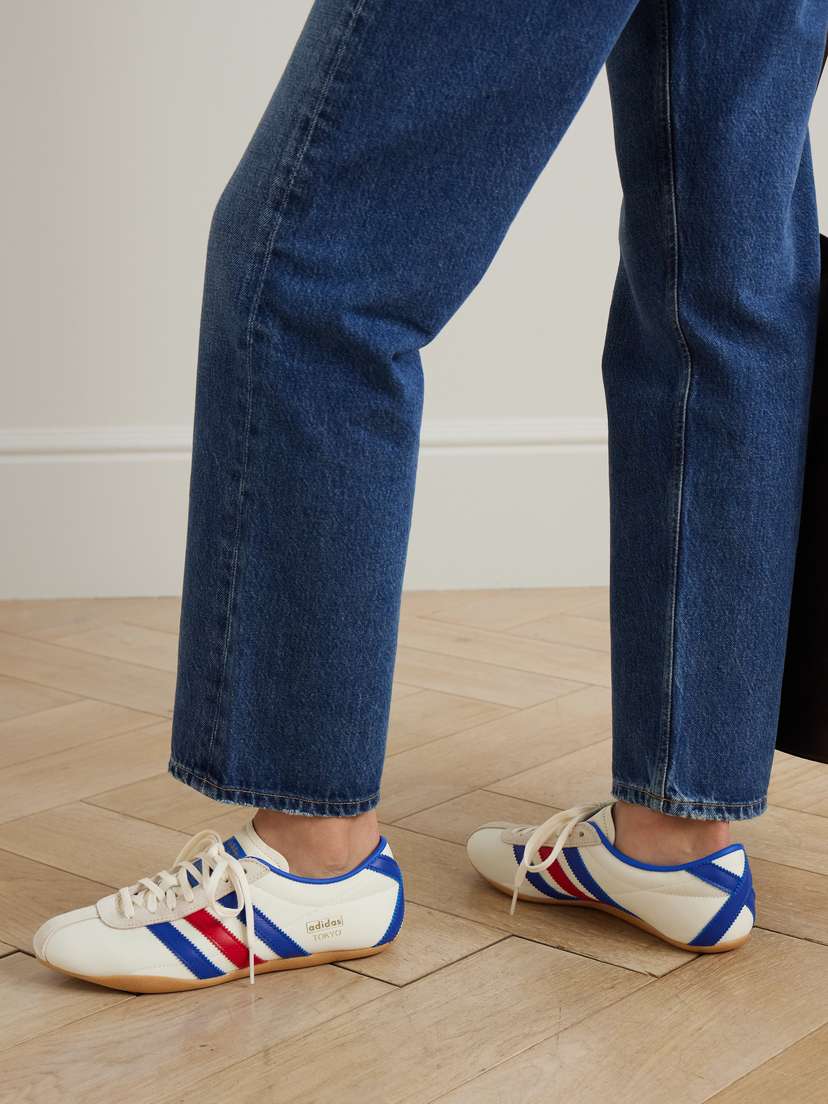 Кроссовки Tokyo из кожи и замши с сетчатой отделкой Adidas Originals, белый — фото 2