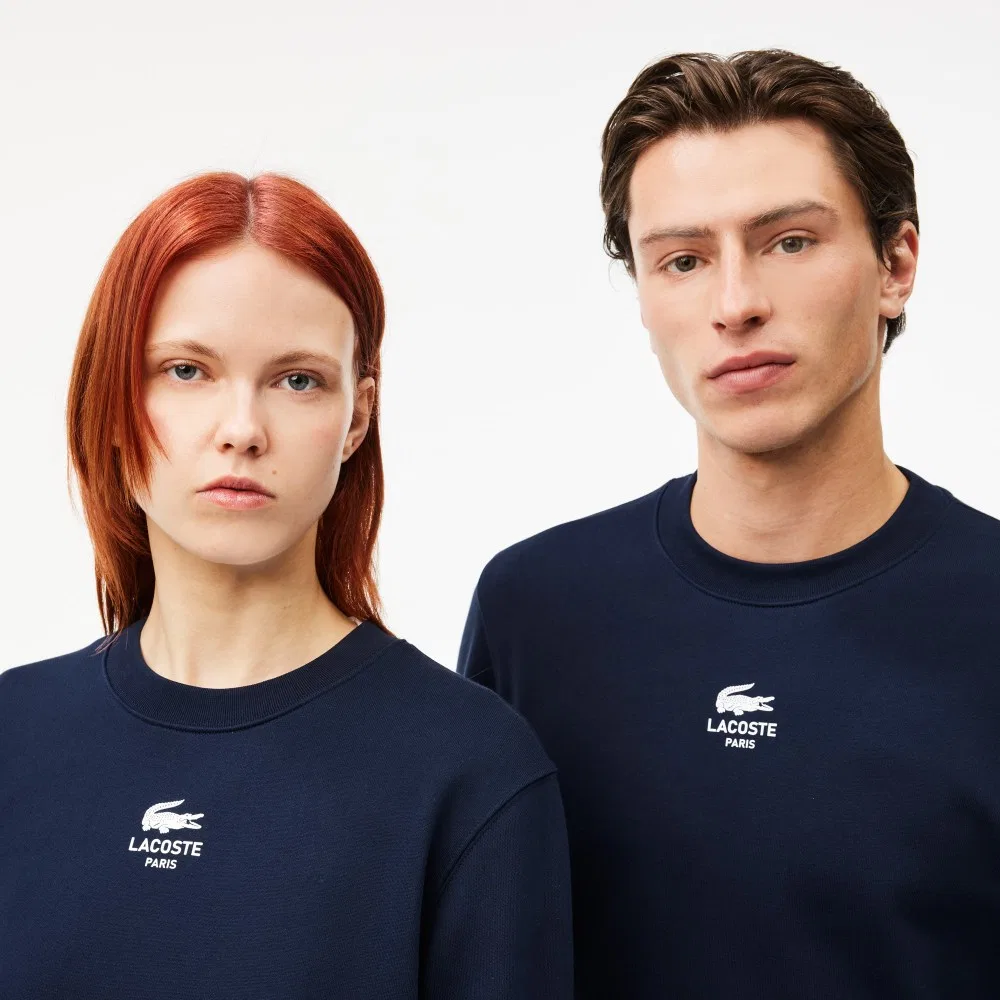 Мужской повседневный свитшот Lacoste Crew Neck, тёмно-синий — фото 2