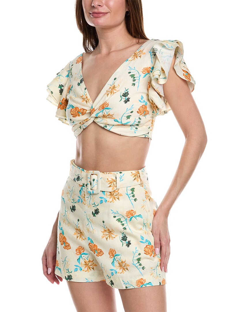 

Однотонный и полосатый топ из льна Renata Solid & Striped, цвет multi