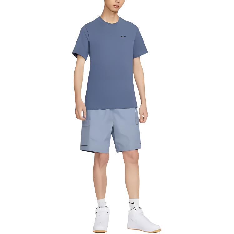 Nike Мужская футболка Fen Blue с круглым вырезом, умеренно прямой крой — фото 4