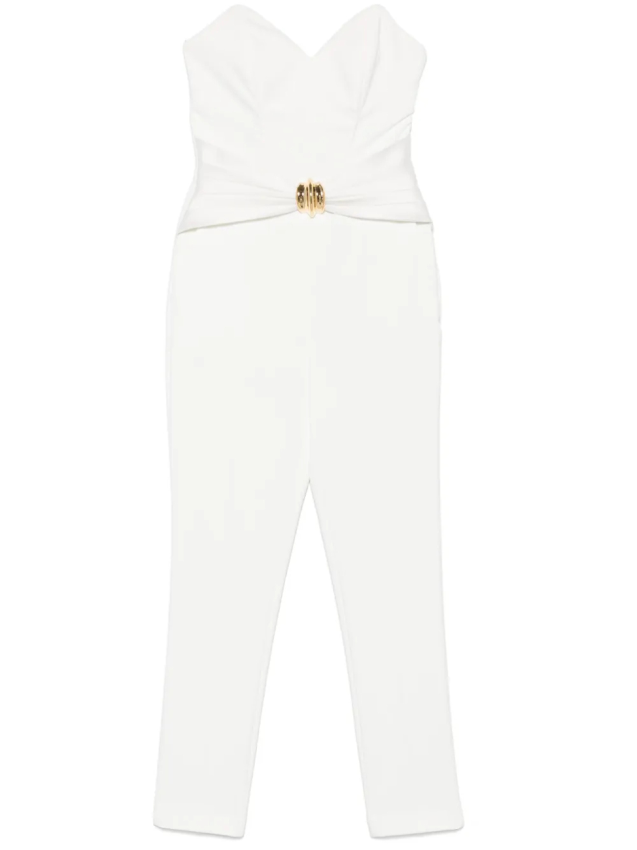 

Креповый комбинезон с бантом Elisabetta Franchi, белый
