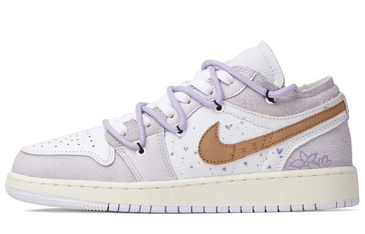 

Jordan Air Jordan 1 винтажные баскетбольные кроссовки женские, White/Purple