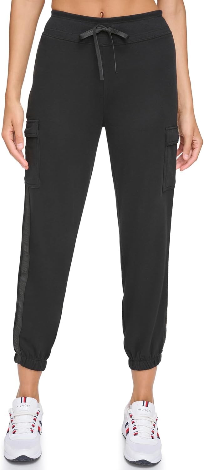

Женские флисовые джоггеры Tommy Hilfiger с боковыми лентами, Black