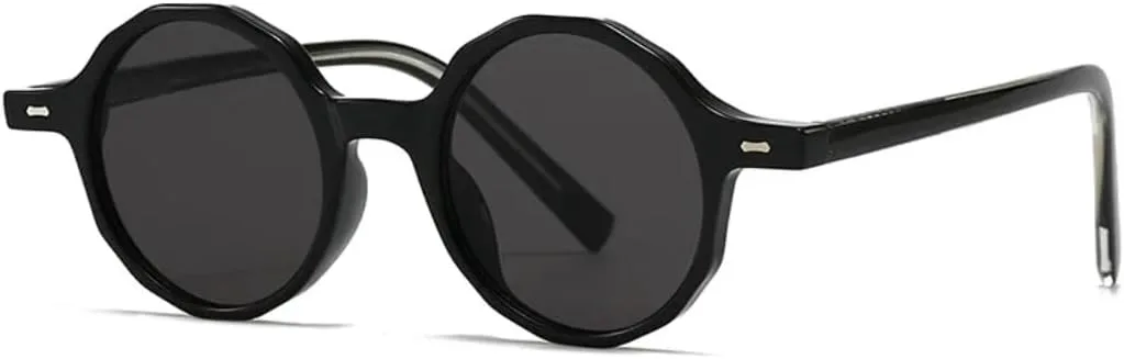 

Ретро круглые солнцезащитные очки для женщин, модные градиентные очки с защитой от УФ-излучения для мужчин, трендовые панк-солнцезащитные очки TVTBBVV, C1 Black Black