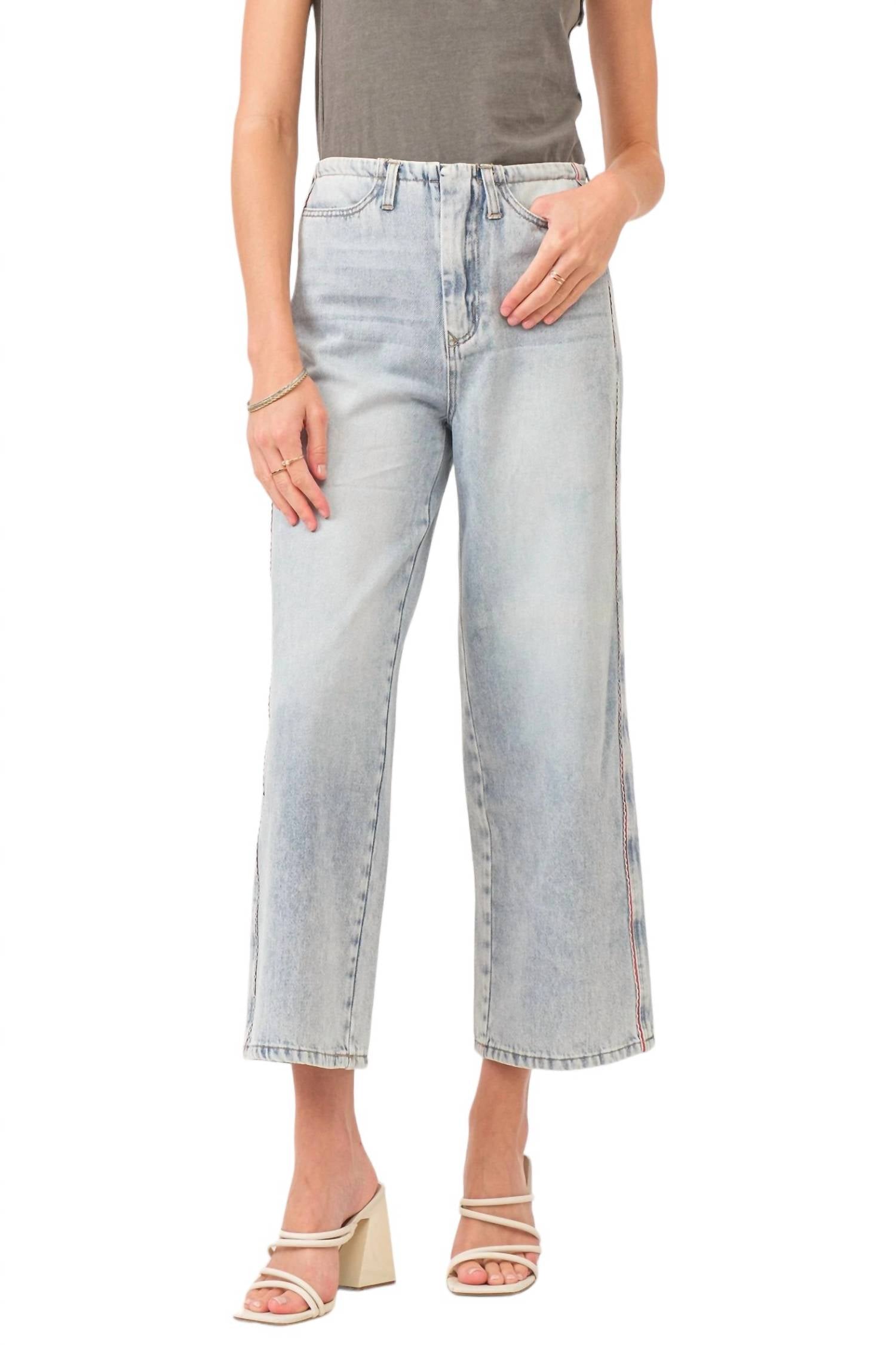 

Укороченные свободные прямые джинсы Polly High Rise в Неаполе DEAR JOHN DENIM, цвет naples