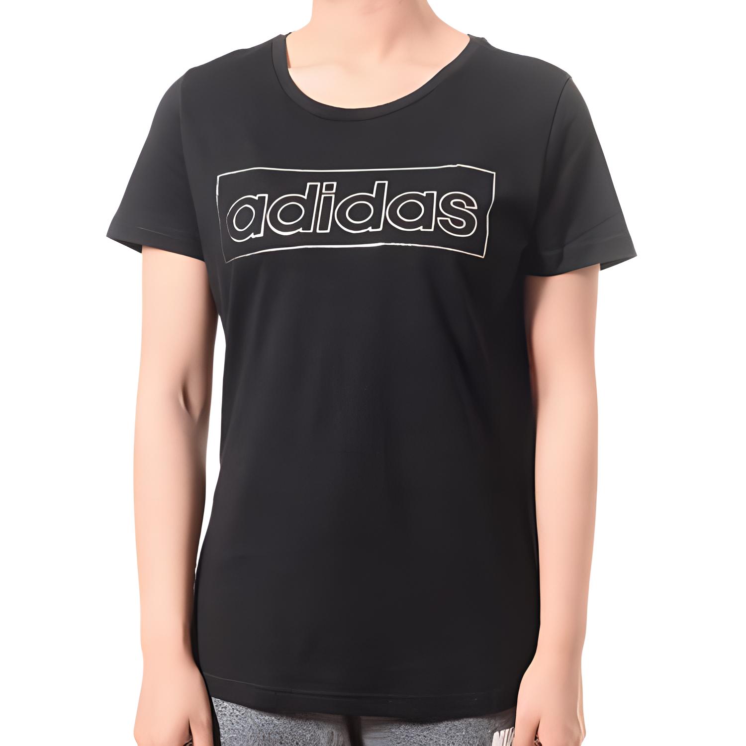 

Adidas Футболка женская черная, Черный, Adidas Футболка женская черная