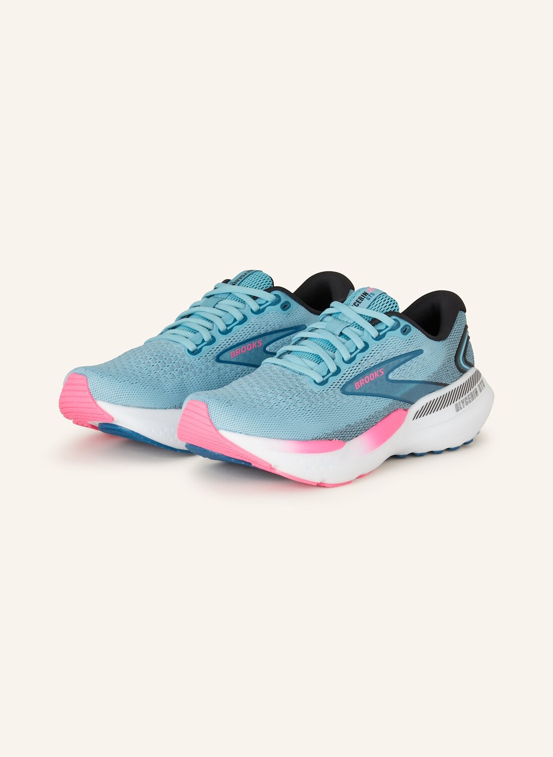 

Кроссовки glycerin gts 21 BROOKS, цвет HELLBLAU/PINK/WEISS