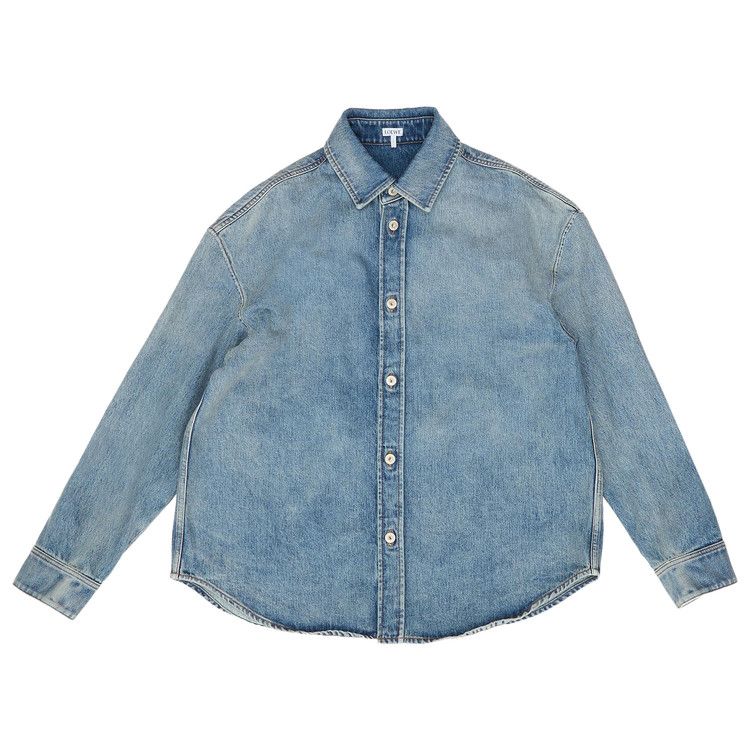 

Рубашка Loewe Anagram Overshirt, Washed Denim