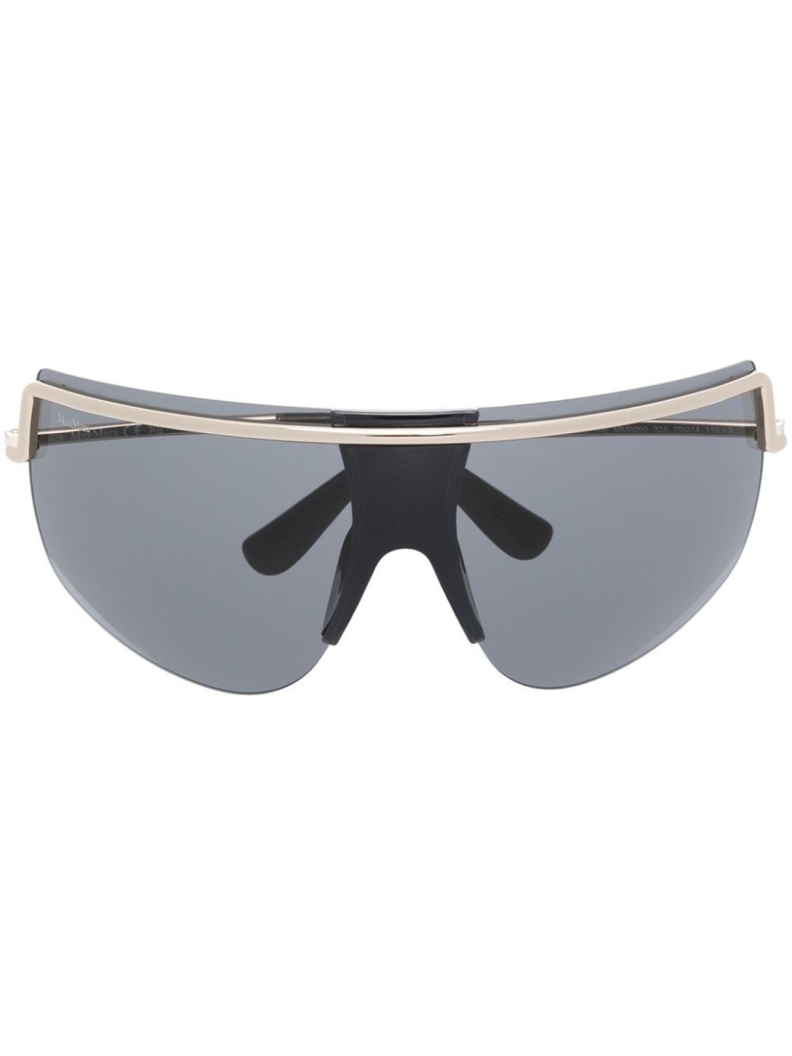 

Затемненные солнцезащитные очки в массивной оправе Max Mara Eyewear, черный