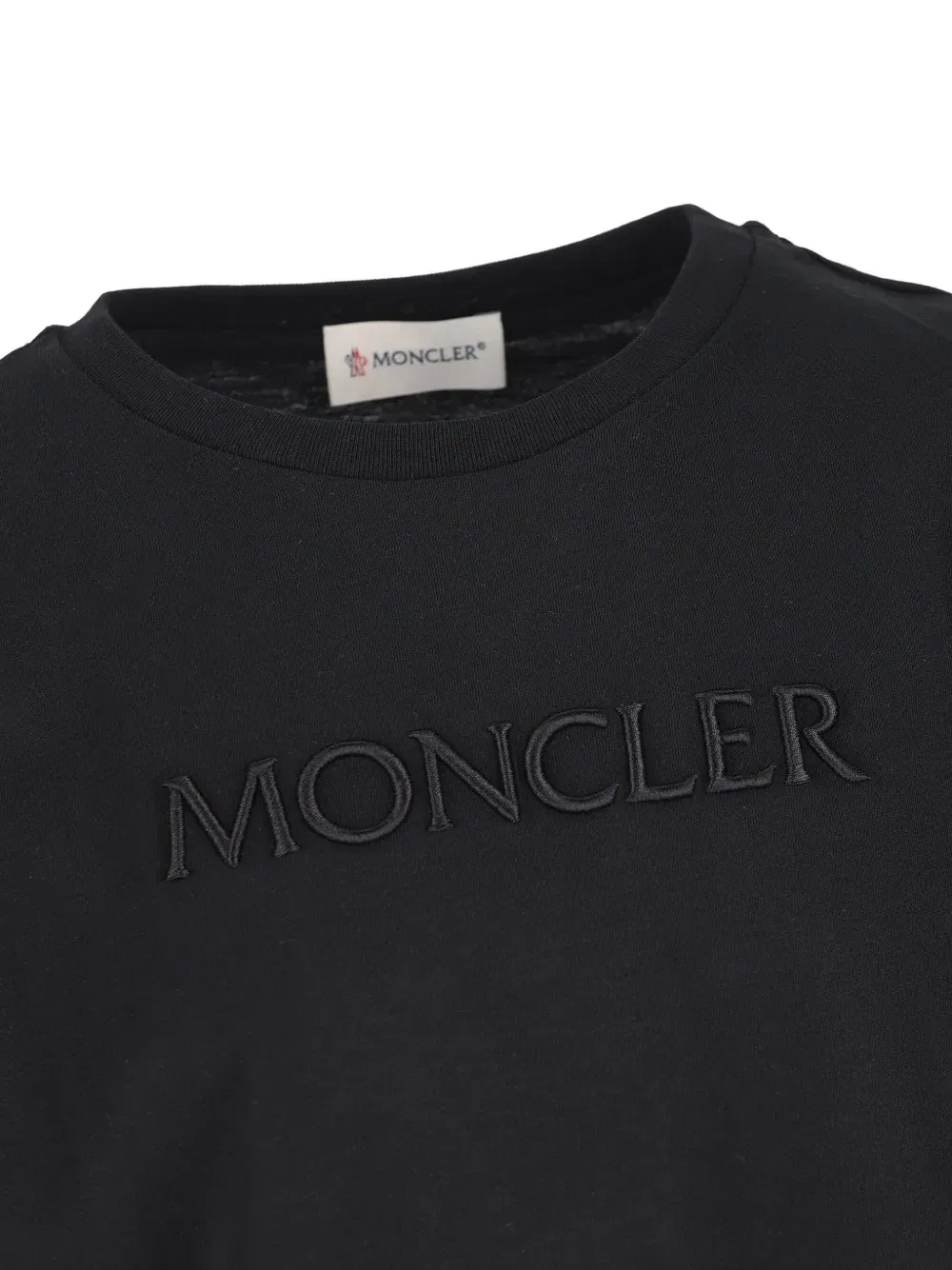 Футболка с вышитым логотипом Moncler Enfant, черный — фото 3