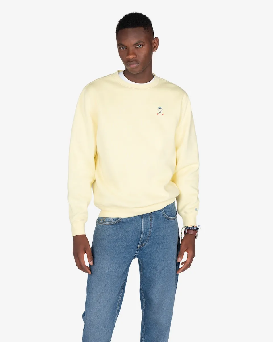 

Мужская толстовка без капюшона с крупным принтом Harper & Neyer, лимонно-желтый