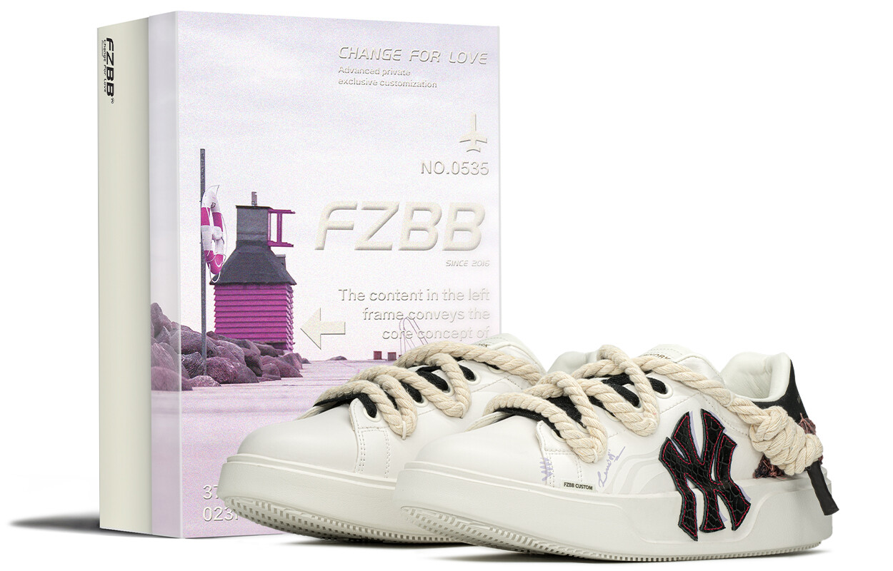 

Кроссовки MLB Chunky Classic Skateboarding Shoes Unisex Low-top White/beige/purple, фиолетовый