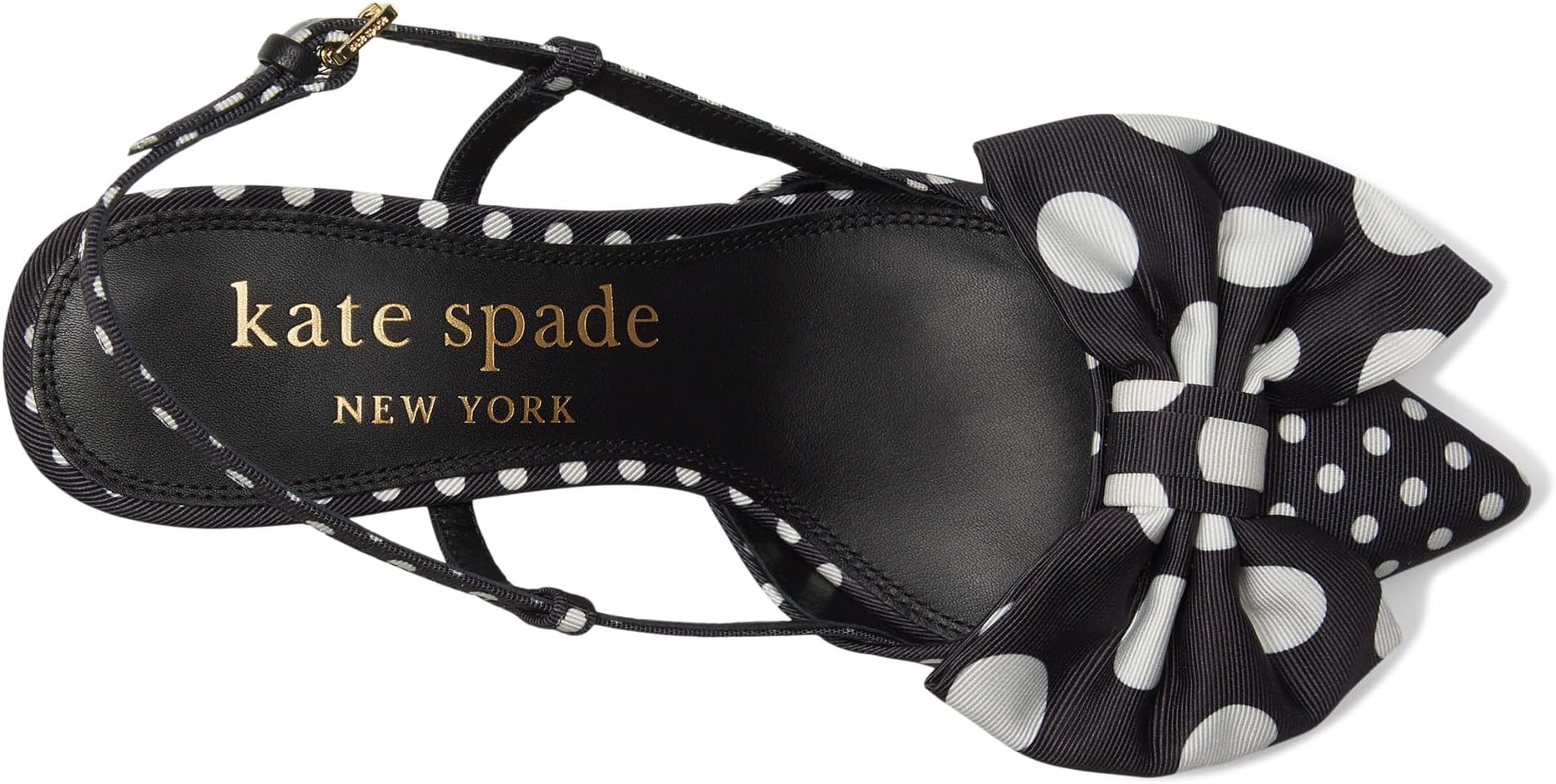 Туфли Kate Spade New York Rue Slingback Mid Heel, цвет Black/Cream — фото 2