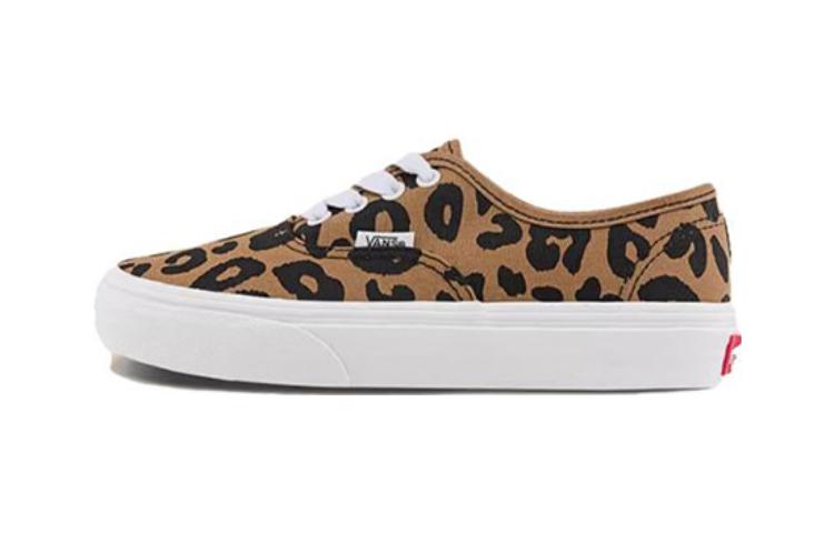 

Низкие детские кеды из холста черно-бело-коричневые Vans для детей 3-7 лет