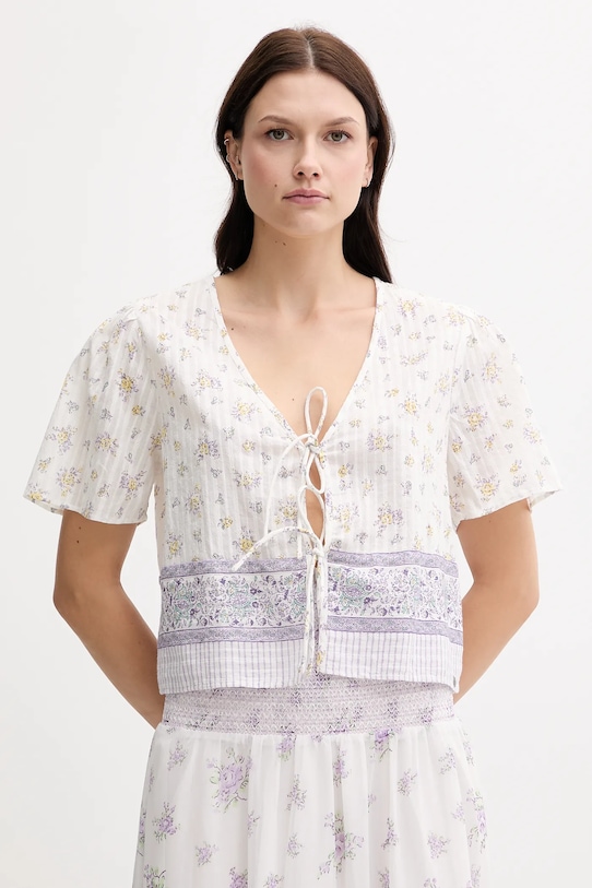 

Хлопковая блузка Pepe Jeans, бежевый