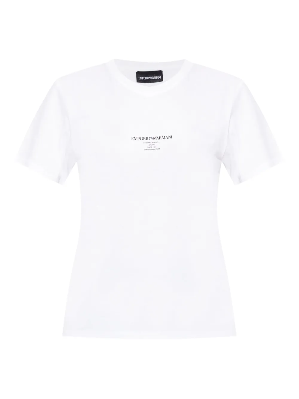 

Хлопковая футболка с логотипом EMPORIO ARMANI, белый