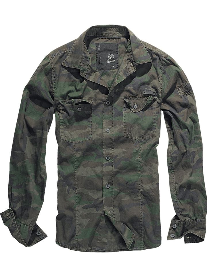 

Рубашка "Slim Fit Shirt Long Sleeve" в камуфляжной расцветке Brandit