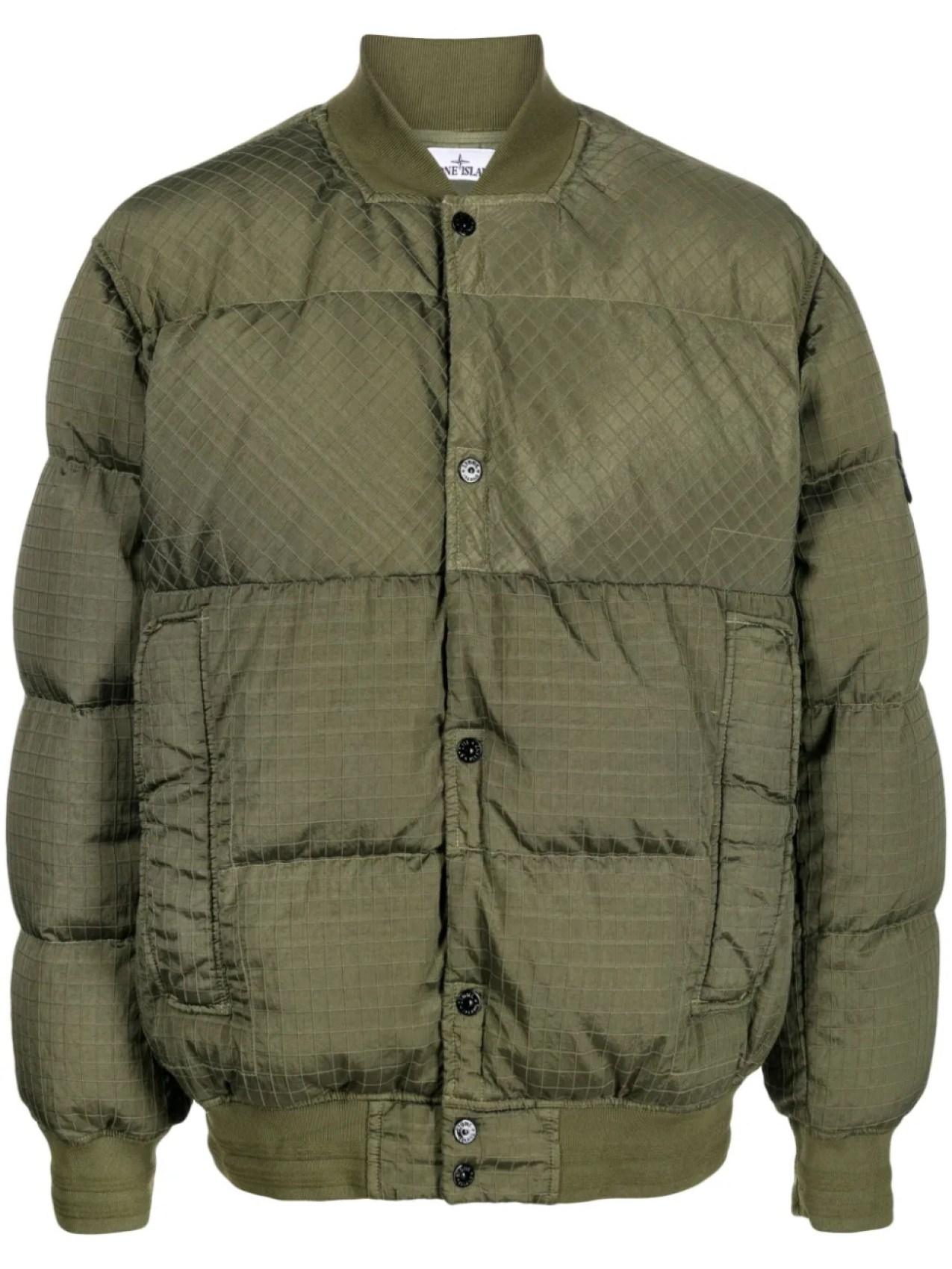 

Пуховик с логотипом Compass Stone Island, зеленый
