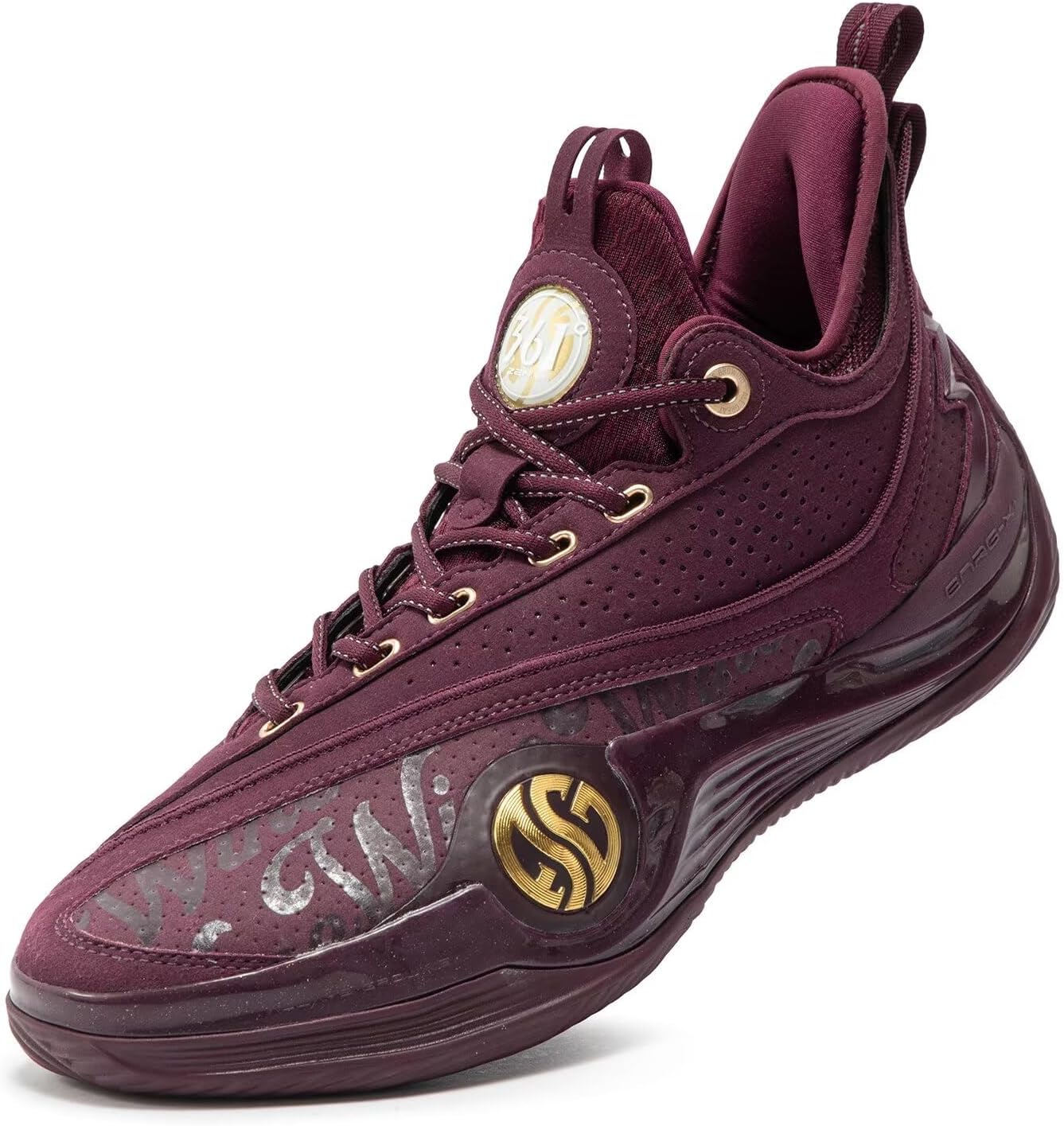 

Баскетбольные кроссовки 361 Aaron Gordon Zen VI для мужчин, дышащие кроссовки с амортизацией, противоскользящие тренировочные спортивные туфли для студентов, подростков и взрослых, Zen VI PRM 361°, винный