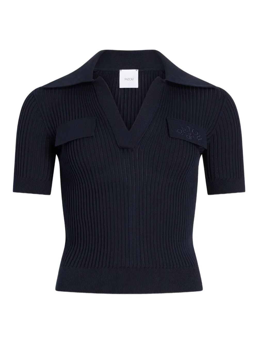 

Топ с вышитым логотипом PATOU, синий