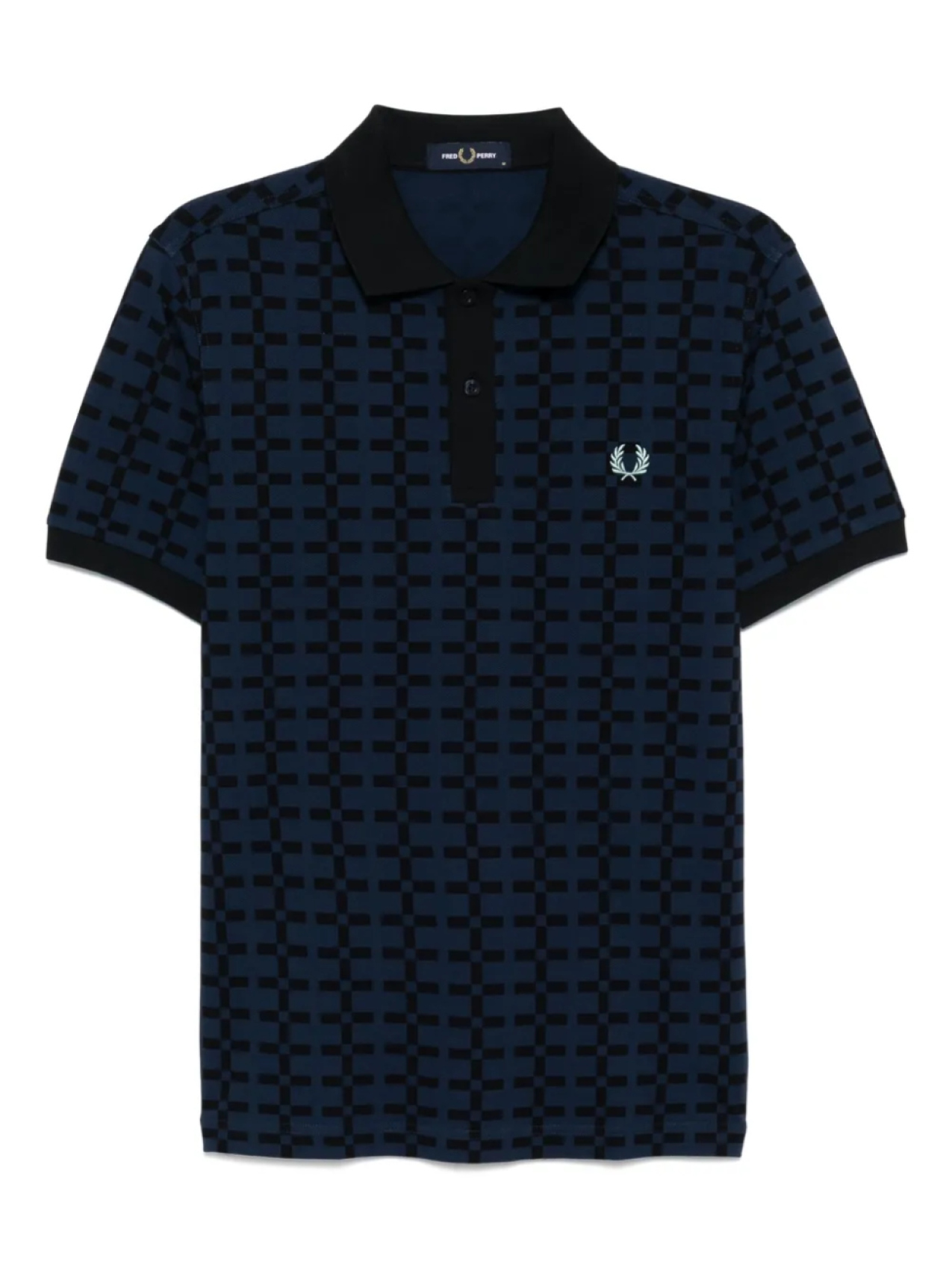 

Fred Perry жаккардовая рубашка поло, синий