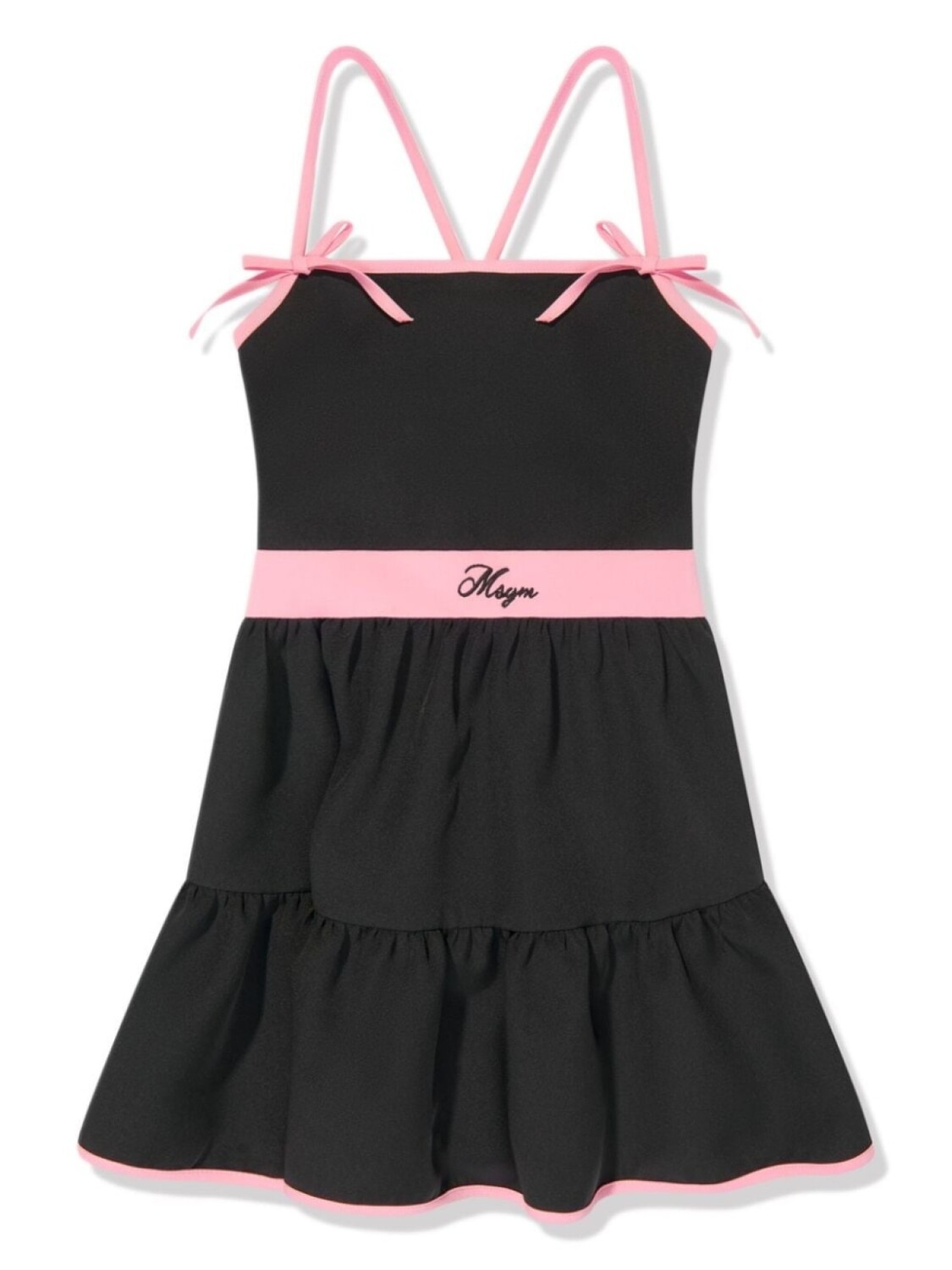 

Платье с контрастной отделкой MSGM Kids, черный