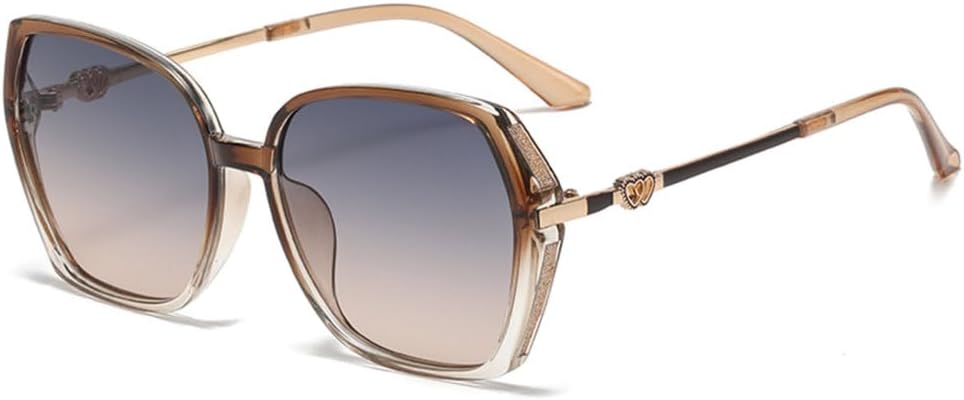 

Модные квадратные солнцезащитные очки для женщин, стильные солнцезащитные очки в винтажном стиле, градиентные, с защитой от УФ-излучения UV400, в уличном стиле SLCHJXS, Brown