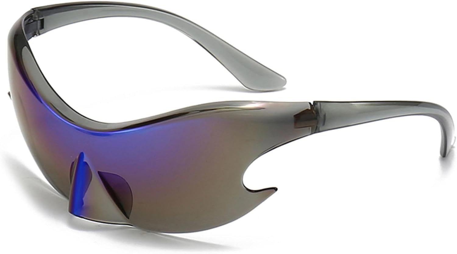 

Спортивные солнцезащитные очки для женщин, модные панк-очки, серебристые солнцезащитные очки для мужчин, ретро-очки, цельные солнцезащитные очки нестандартной формы WNCKSQ, C8