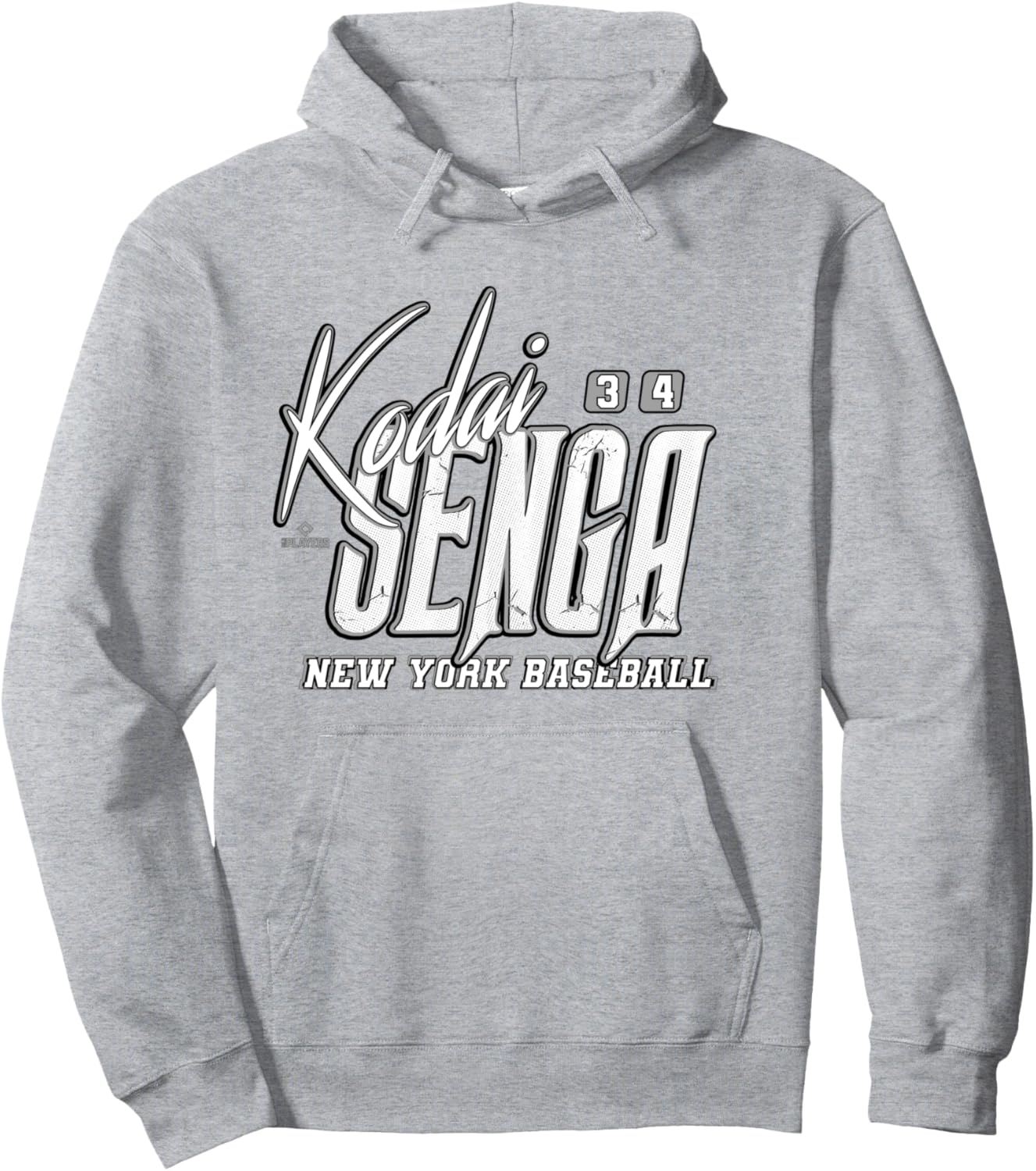 

Худи Kodai Senga New York Baseball Rock MLBPA Ryno Sports, серый