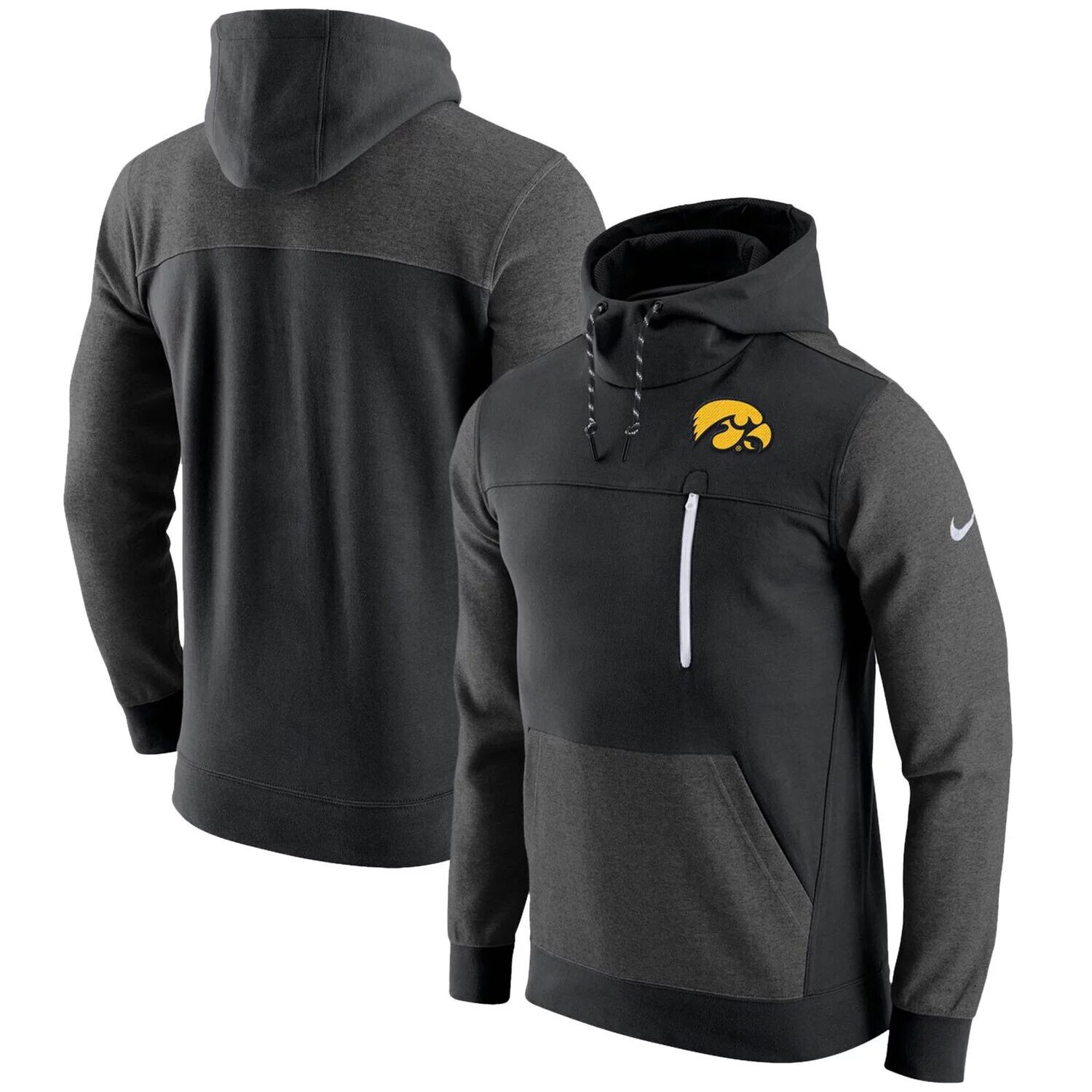 

Мужской черный пуловер с капюшоном Iowa Hawkeyes AV-15 2.0 Nike