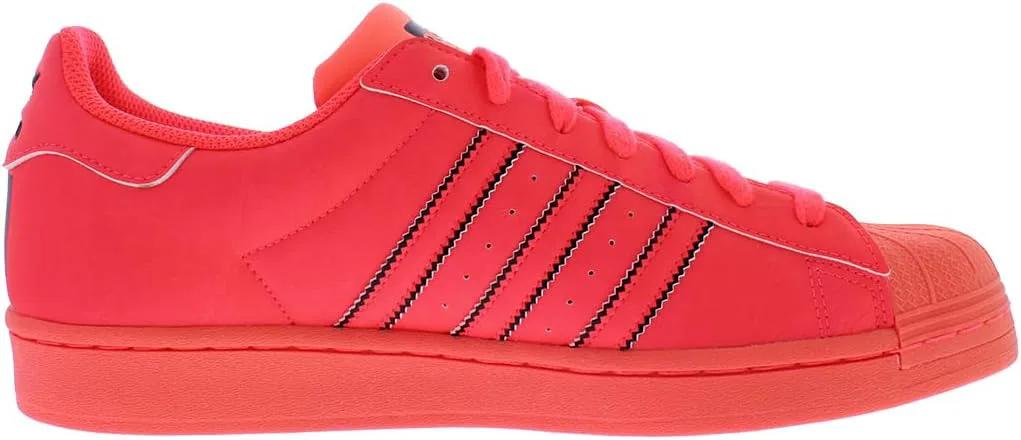 Мужские кроссовки Adidas Superstar на шнуровке, розовый/белый/черный