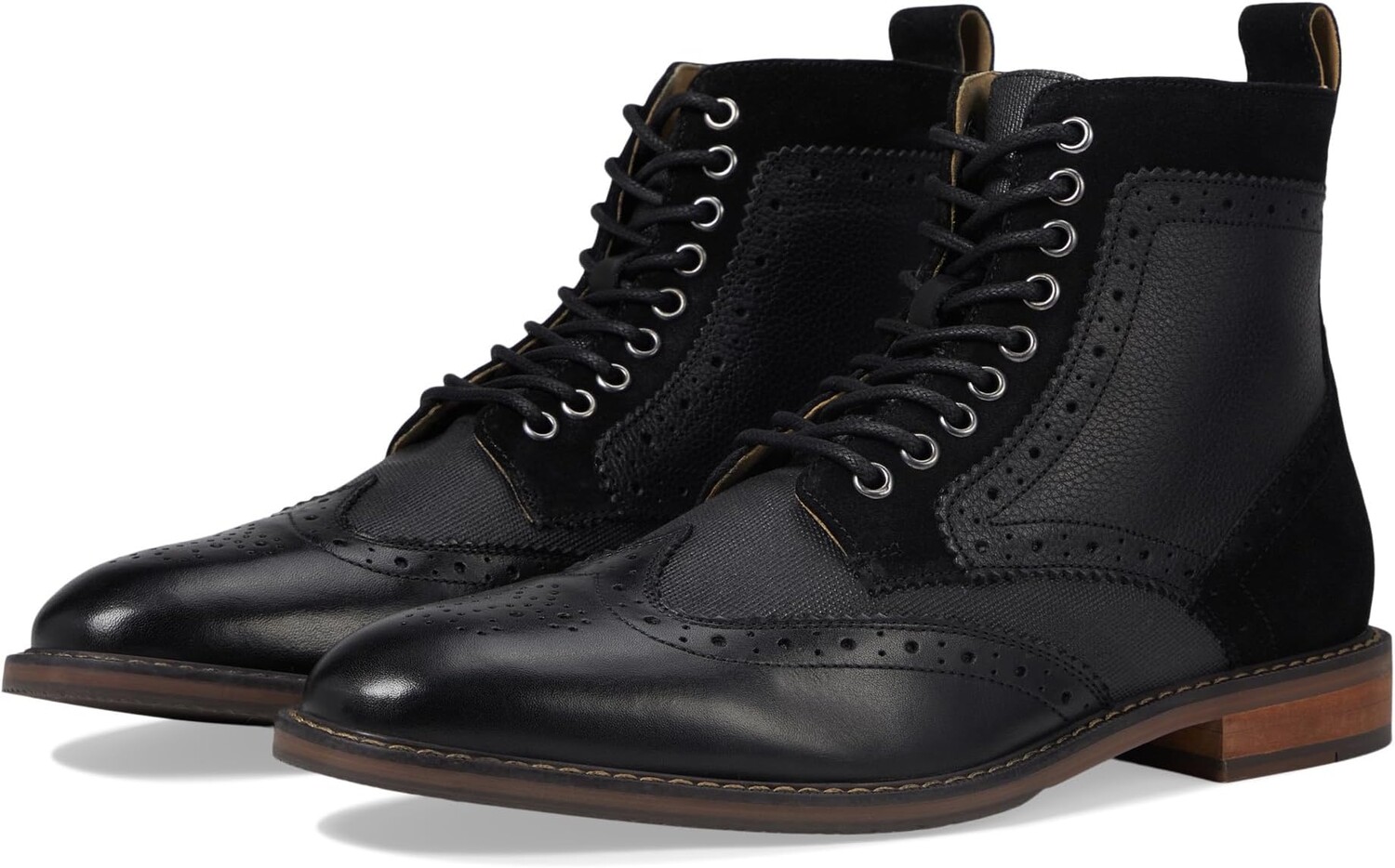 

Ботильоны Finnegan Wing Tip Boot Stacy Adams, цвет Black Multi