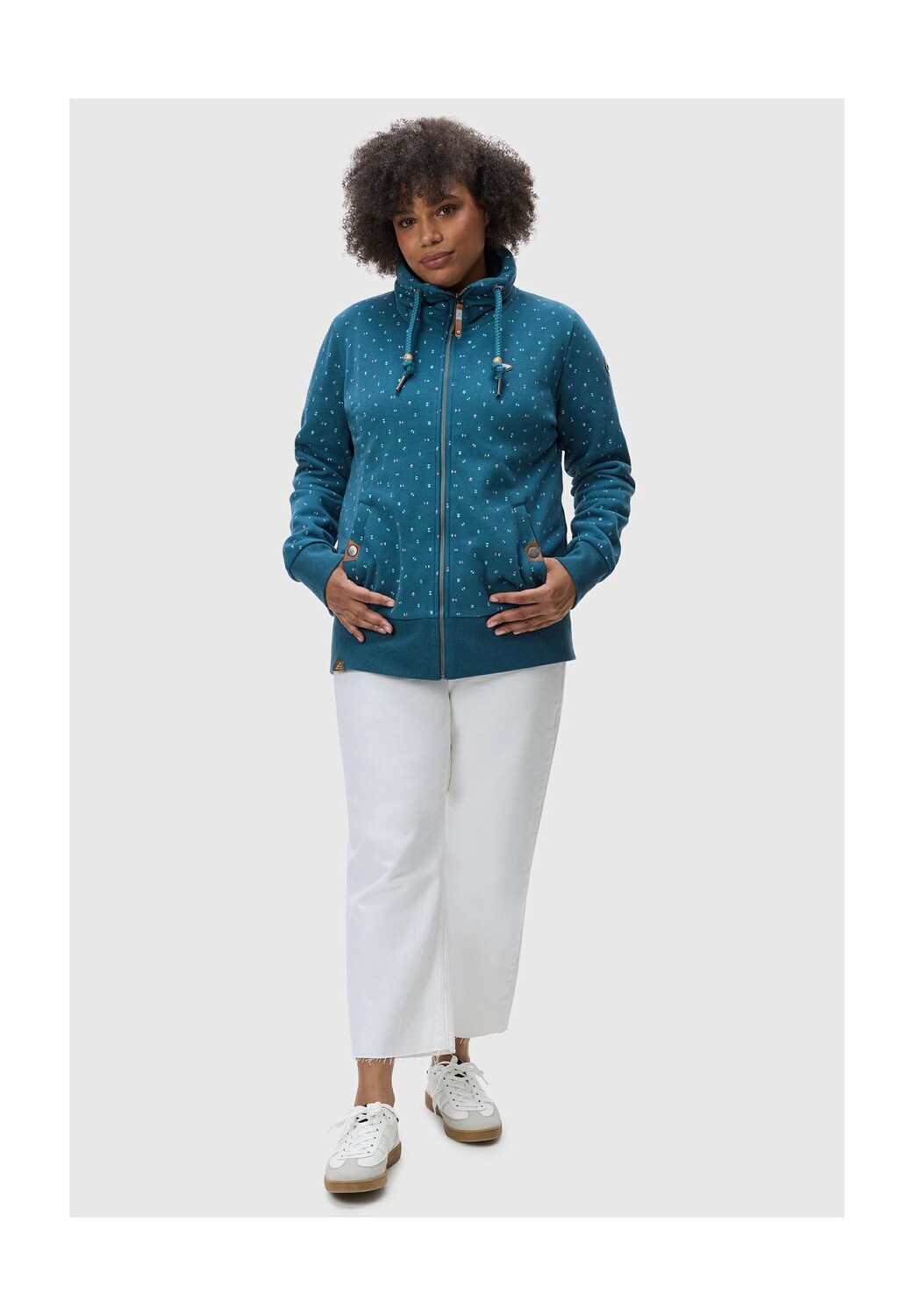 

Толстовка Rylie Print Zip Plus с капюшоном Ragwear, цвет Petrol