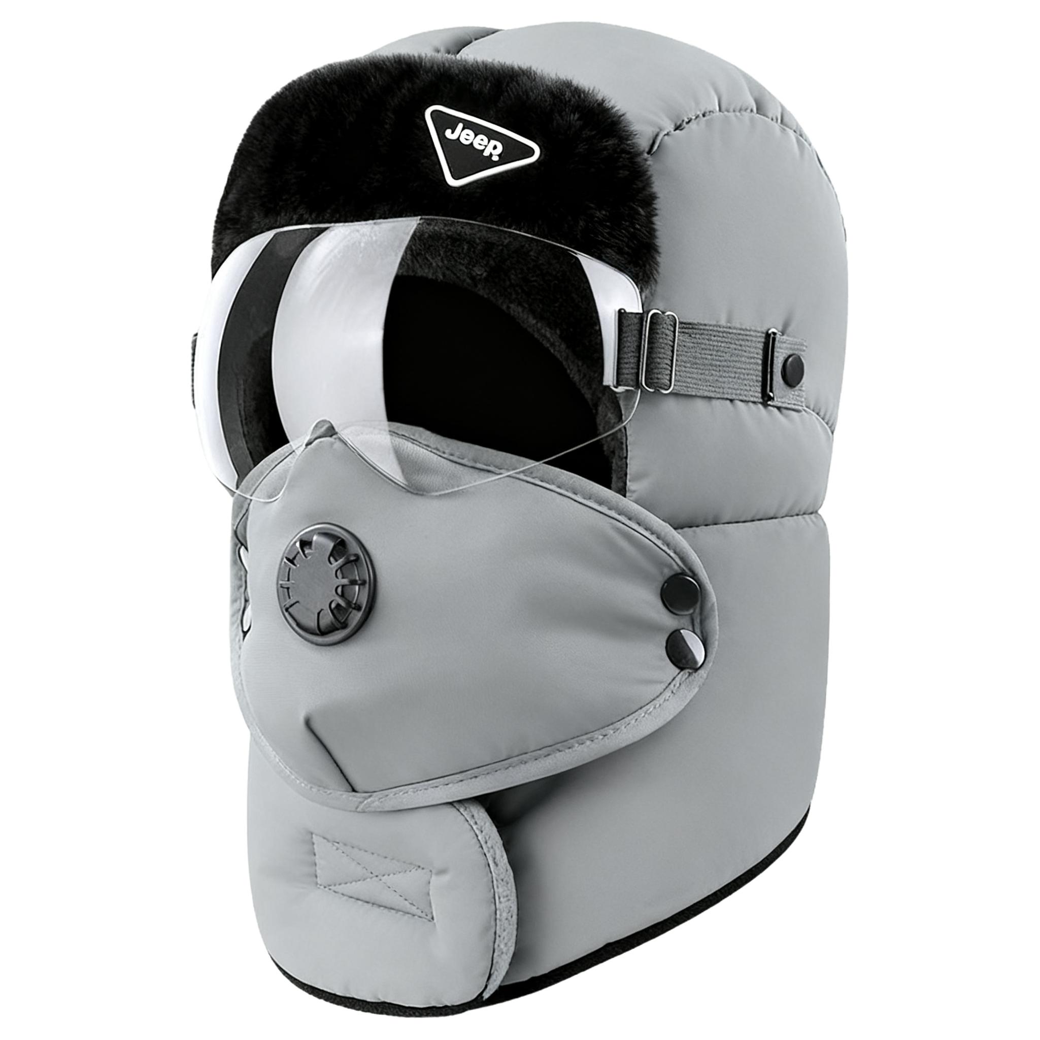 

Траппер-шапка для мужчин Jeep, светло-серый with windproof transparent lens