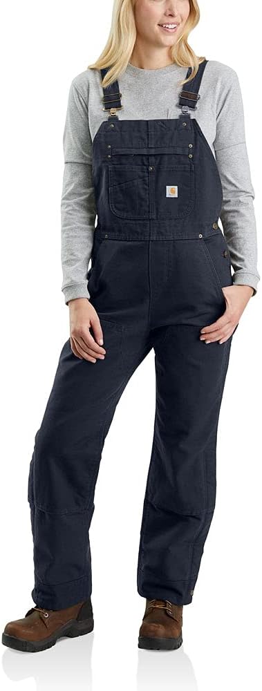 

Carhartt женские комбинезон с утеплителем Relaxed Fit из постиранной утиной ткани, Navy