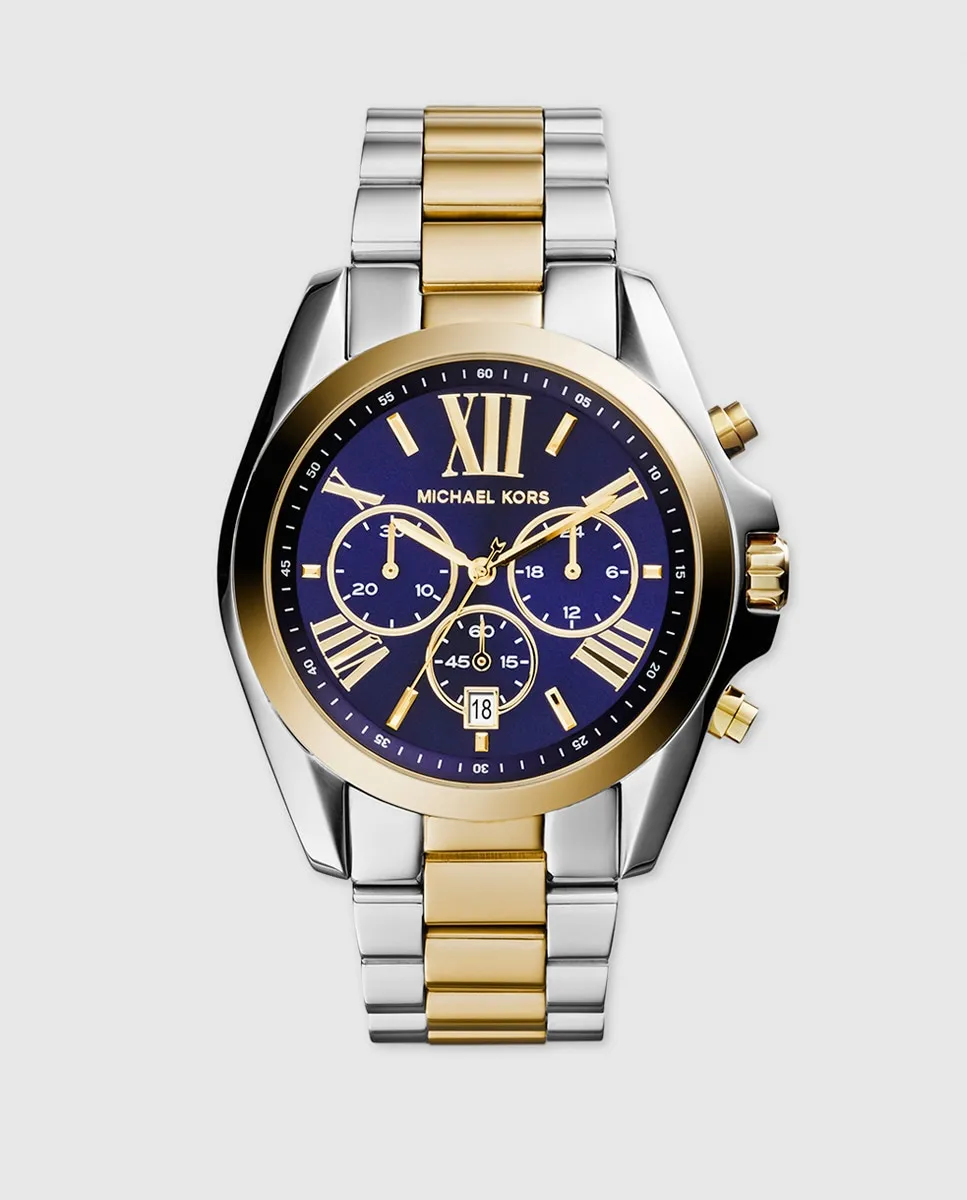 

Michael Kors MK5976 женские двухцветные стальные часы-хронограф, цвет Oro / Plata