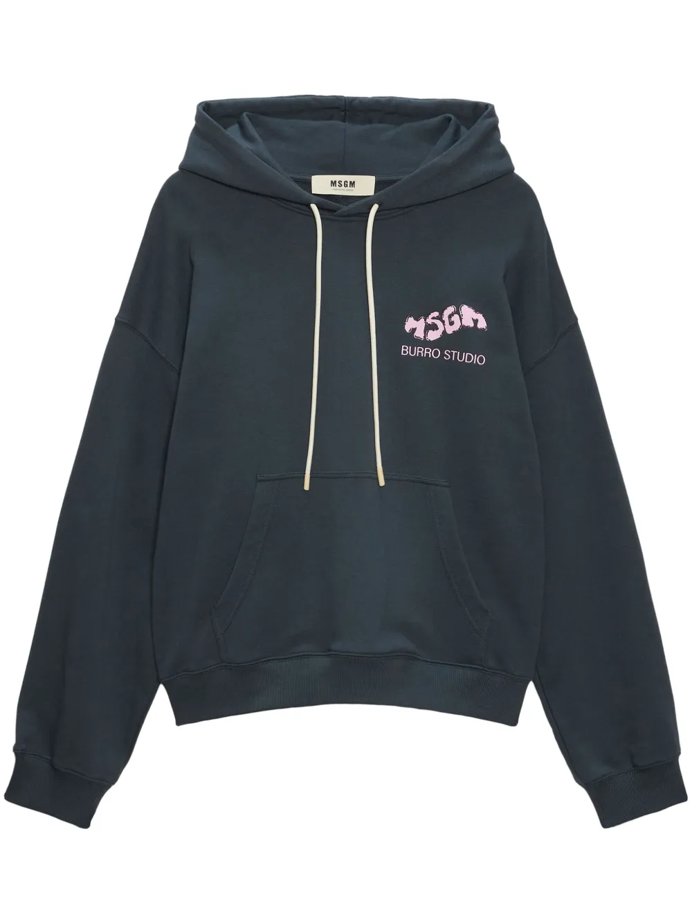 

Худи с кулиской и логотипом MSGM, серый