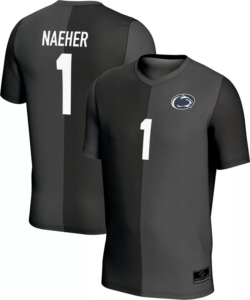 

ProSphere Youth Penn State Nittany Lions # 1 Черная реплика Алисы Наехер для выпускников, полностью сублимированная футбольная майка