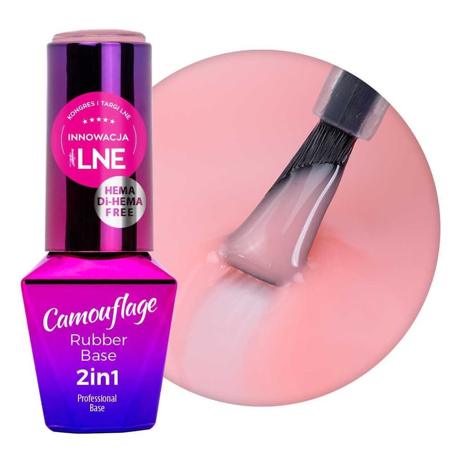 

Каучуковая основа 2в1 Камуфляж MollyLac Skin Colour без HEMA и Di-HEMA 10 г № 9