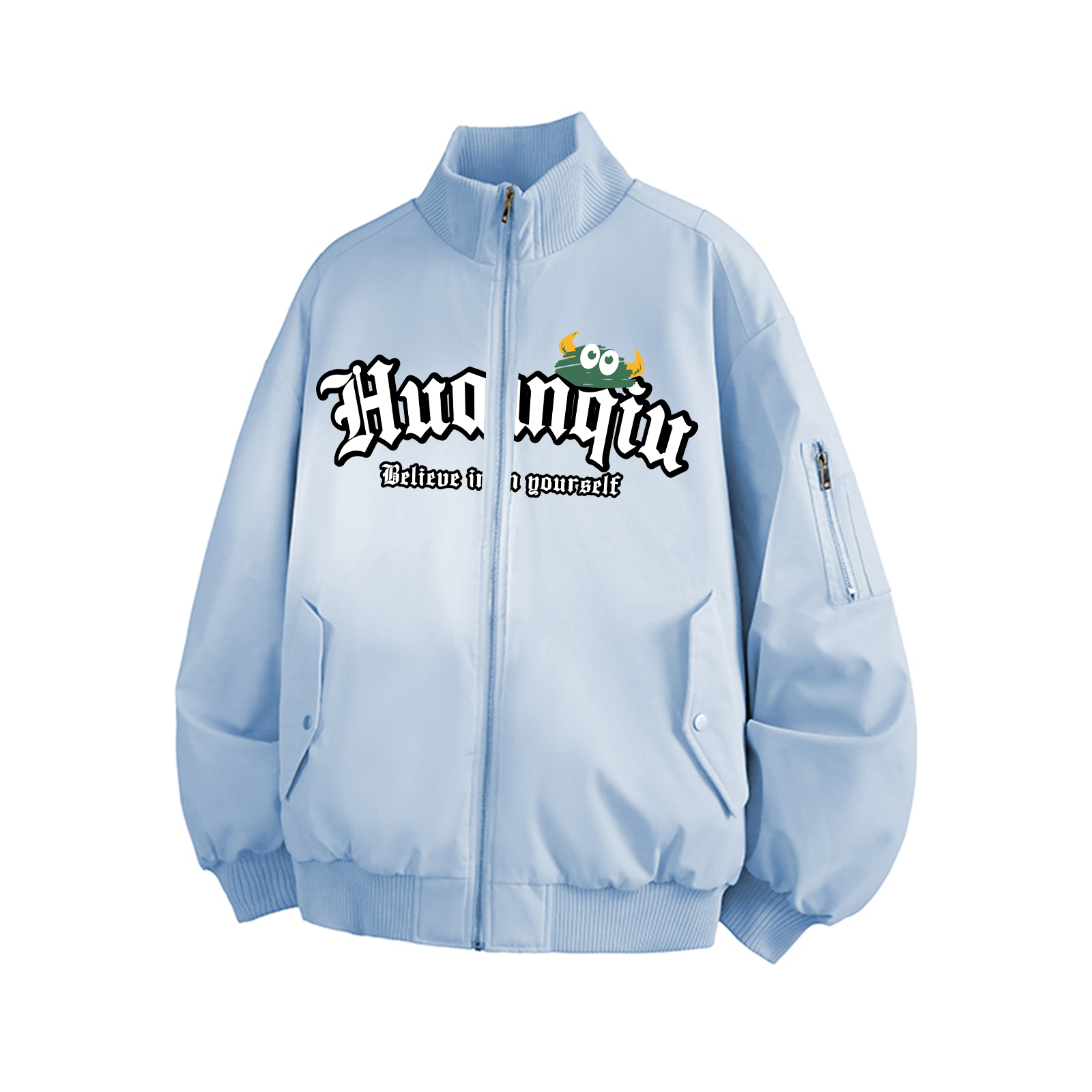 

Пуховик Unisex Stand Collar Moderate Puffer Jacket HUANQIU, moonсветло-синий